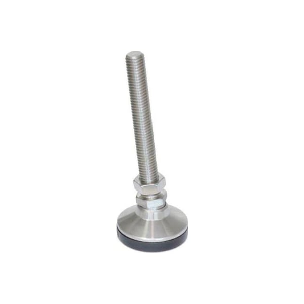 J.W. Winco 11T2SNT SNSM-3-3/4X10-2-NI "Snap-Lock" Non-Skid Leveling Mounts SS, Threaded Stud